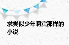 求类似少年啊宾那样的小说