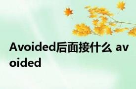 Avoided后面接什么 avoided 