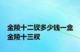 金陵十二钗多少钱一盒 金陵十三衩 