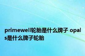 primewell轮胎是什么牌子 opals是什么牌子轮胎