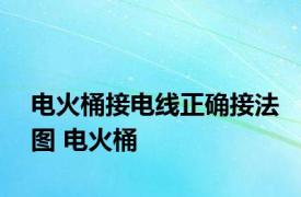 电火桶接电线正确接法图 电火桶 