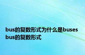 bus的复数形式为什么是buses bus的复数形式 