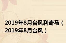 2019年8月台风利奇马（2019年8月台风）