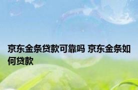 京东金条贷款可靠吗 京东金条如何贷款