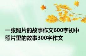 一张照片的故事作文600字初中 照片里的故事300字作文 