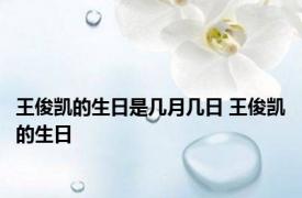 王俊凯的生日是几月几日 王俊凯的生日 