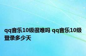 qq音乐10级很难吗 qq音乐10级登录多少天 