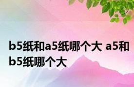 b5纸和a5纸哪个大 a5和b5纸哪个大