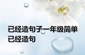 已经造句子一年级简单 已经造句 