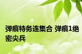 弹痕特务连集合 弹痕1绝密尖兵 