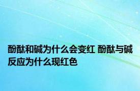 酚酞和碱为什么会变红 酚酞与碱反应为什么现红色