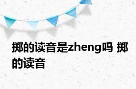 掷的读音是zheng吗 掷的读音 