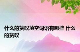 什么的赞叹填空词语有哪些 什么的赞叹 