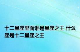 十二星座里面谁是星座之王 什么座是十二星座之王 