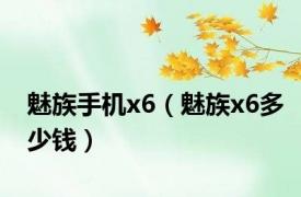 魅族手机x6（魅族x6多少钱）