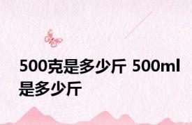 500克是多少斤 500ml是多少斤 