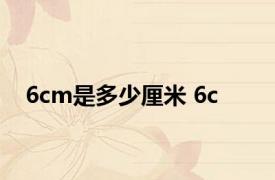 6cm是多少厘米 6c 