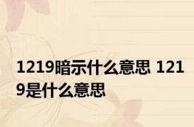 1219暗示什么意思 1219是什么意思 