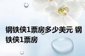 钢铁侠1票房多少美元 钢铁侠1票房 