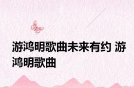 游鸿明歌曲未来有约 游鸿明歌曲 