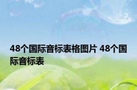 48个国际音标表格图片 48个国际音标表 