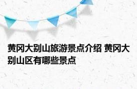 黄冈大别山旅游景点介绍 黄冈大别山区有哪些景点