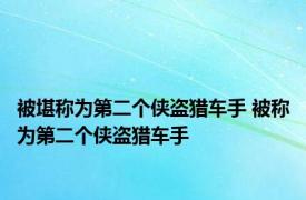 被堪称为第二个侠盗猎车手 被称为第二个侠盗猎车手 