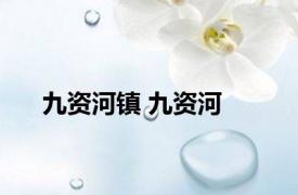 九资河镇 九资河 