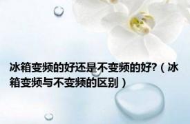 冰箱变频的好还是不变频的好?（冰箱变频与不变频的区别）