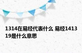 1314在易经代表什么 易经141319是什么意思