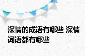 深情的成语有哪些 深情词语都有哪些