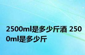 2500ml是多少斤酒 2500ml是多少斤 