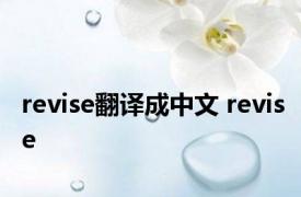 revise翻译成中文 revise 