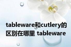 tableware和cutlery的区别在哪里 tableware 