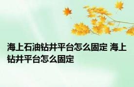 海上石油钻井平台怎么固定 海上钻井平台怎么固定 