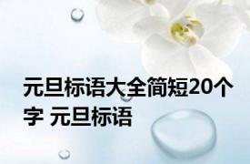 元旦标语大全简短20个字 元旦标语 