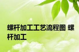 螺杆加工工艺流程图 螺杆加工 