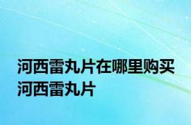 河西雷丸片在哪里购买 河西雷丸片 