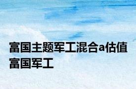 富国主题军工混合a估值 富国军工 