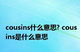 cousins什么意思? cousins是什么意思