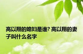 高以翔的媳妇是谁? 高以翔的妻子叫什么名字 