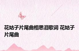 花姑子片尾曲相思泪歌词 花姑子片尾曲 