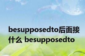 besupposedto后面接什么 besupposedto 