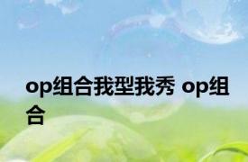 op组合我型我秀 op组合 