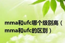 mma和ufc哪个级别高（mma和ufc的区别）