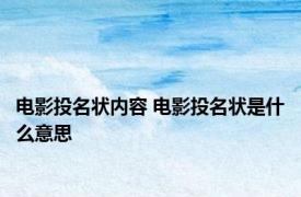 电影投名状内容 电影投名状是什么意思 