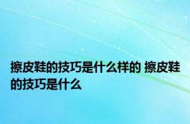 擦皮鞋的技巧是什么样的 擦皮鞋的技巧是什么