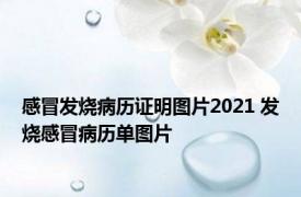 感冒发烧病历证明图片2021 发烧感冒病历单图片 