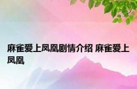 麻雀爱上凤凰剧情介绍 麻雀爱上凤凰 