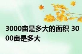 3000亩是多大的面积 3000亩是多大